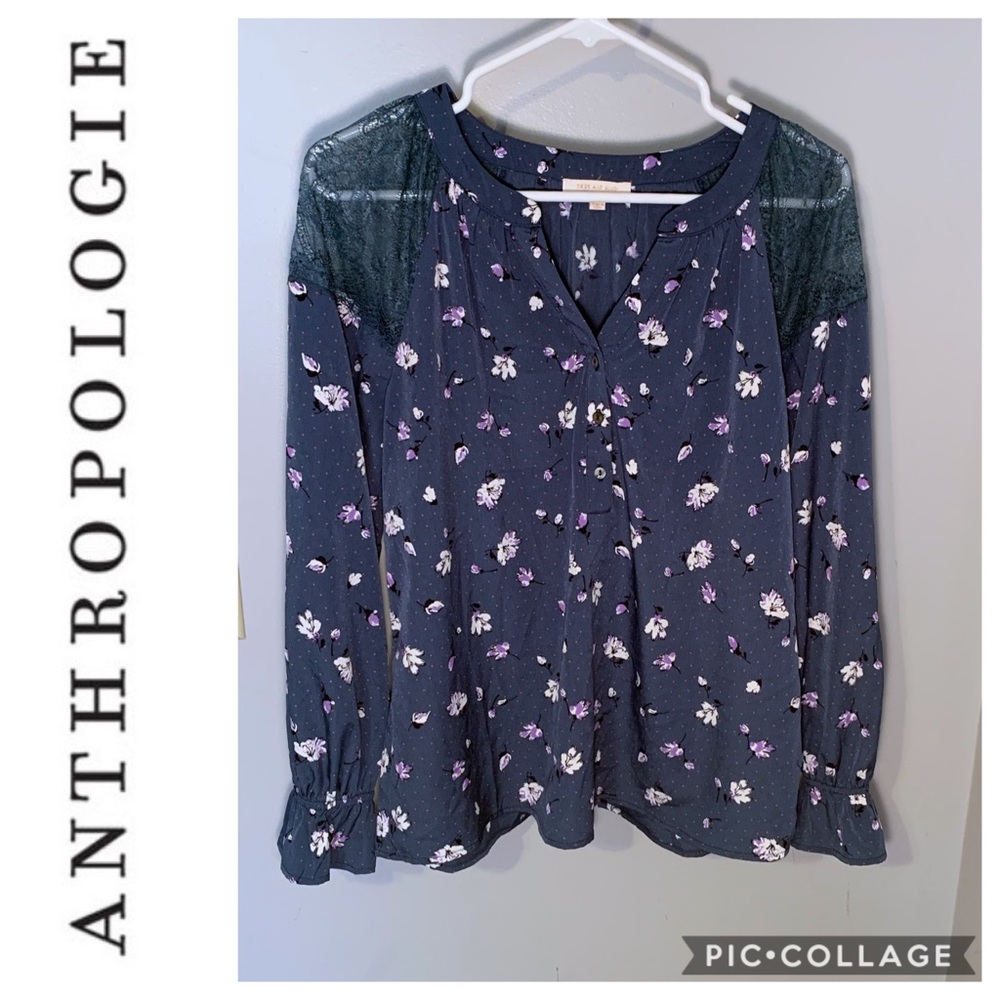 Anthro Skies Are Blue blouse M